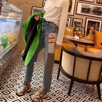 2020 Spring Summer Jeans Female High Runway Denim Pants Korean Fashion Pencil Pants Letters Print Runway Buttons Denim Blue Jean
2020 Spring Summer Jeans Female High Runway Denim Pants Korean Fashion Pencil Pants Letters Print Runway Buttons Denim Blue Jean
