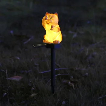 Sensor Control Solar Lamp Light Courtyard Path Lawn Light Cat Shaped Outdoor Automatically Recharging Fence Landscape
Sensor Control Solar Lamp Light Courtyard Path Lawn Light Cat Shaped Outdoor Automatically Recharging Fence Landscape