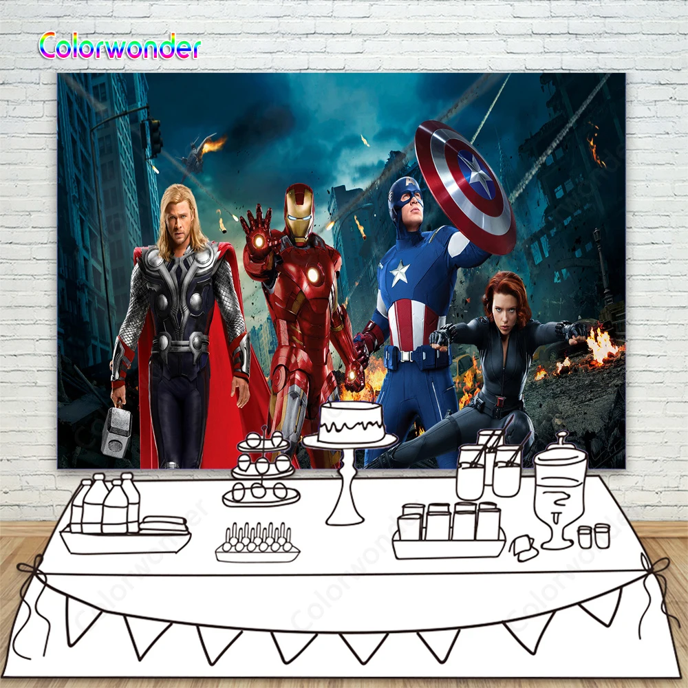 Birthday Backdrop Marvel Avengers Background for Photography Child Boy Kids Birthday Banner Adulty Birthday Party Decorations
Birthday Backdrop Marvel Avengers Background for Photography Child Boy Kids Birthday Banner Adulty Birthday Party Decorations