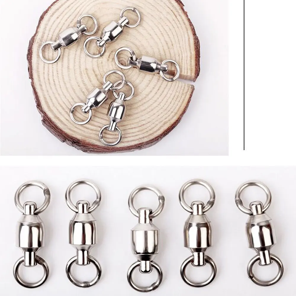 Atsuim10pcs Swivels 8-shaped Ring Connector Heavy Duty Ball Bearing Barrel Fishing Rolling Swivel Stainless Steel Connector 
Atsuim10pcs Swivels 8-shaped Ring Connector Heavy Duty Ball Bearing Barrel Fishing Rolling Swivel Stainless Steel Connector