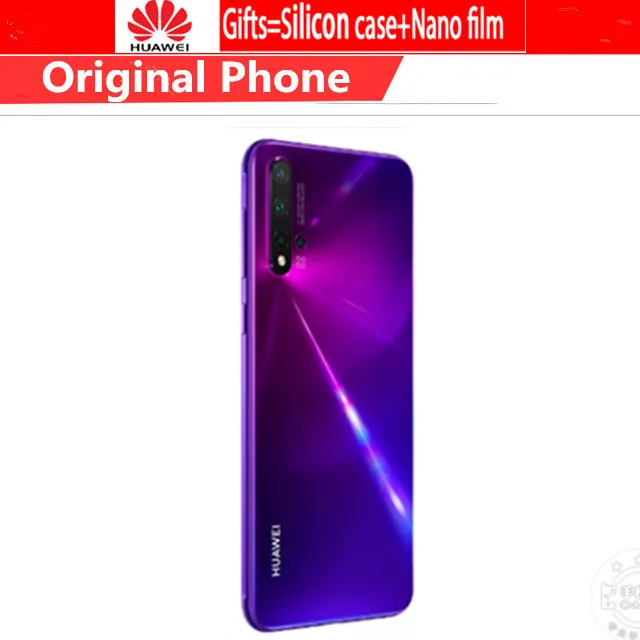 

HuaWei Nova 5 Mobile Phone Kirin 810 Android 9.0 6.39" Full Screen 8GB RAM 128GB ROM 48.0MP Screen Fingerprint 40W Super Charger