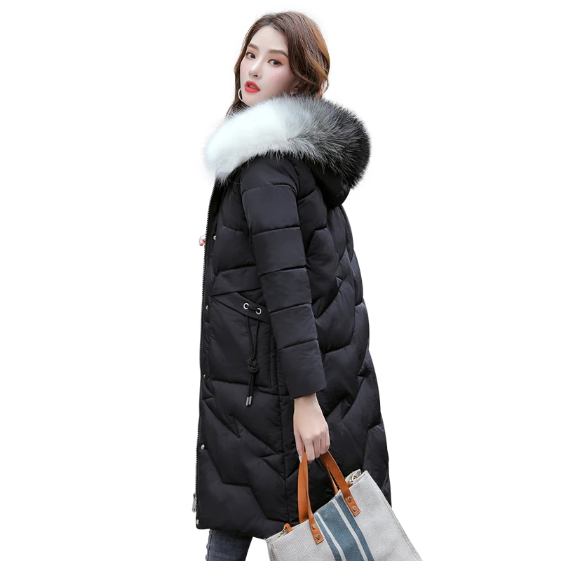LINGWAVE 2020 New Down Cotton Mid-Length Fur Collar Female Jacket Winter Thick Hooded Slim Temperament Black Female Parka Coat
LINGWAVE 2020 New Down Cotton Mid-Length Fur Collar Female Jacket Winter Thick Hooded Slim Temperament Black Female Parka Coat