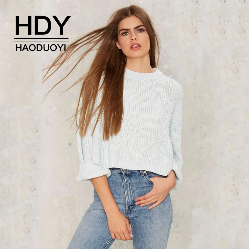 HDY Haoduoyi Autumn Women Sweater Autumn Knitted Sweater Pullovers Sexy Long Sleeve Sweat Casual Short Winter Loose Style Tops
HDY Haoduoyi Autumn Women Sweater Autumn Knitted Sweater Pullovers Sexy Long Sleeve Sweat Casual Short Winter Loose Style Tops