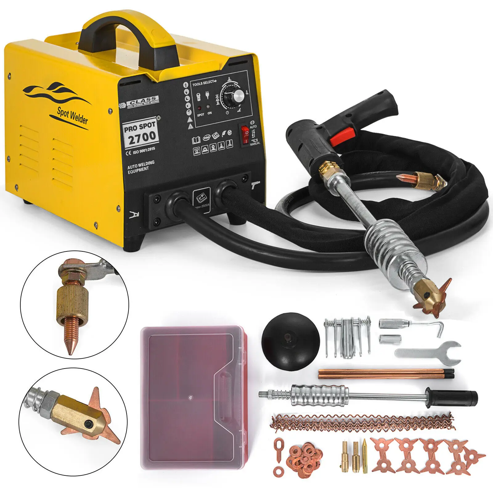 GYS 2700 Spot Puller Bonnet Dent Repair Machine Stud Welder Tool Wings 3500A Wavy Multispot Dent Pulling 3 Modes for Auto Repair
GYS 2700 Spot Puller Bonnet Dent Repair Machine Stud Welder Tool Wings 3500A Wavy Multispot Dent Pulling 3 Modes for Auto Repair