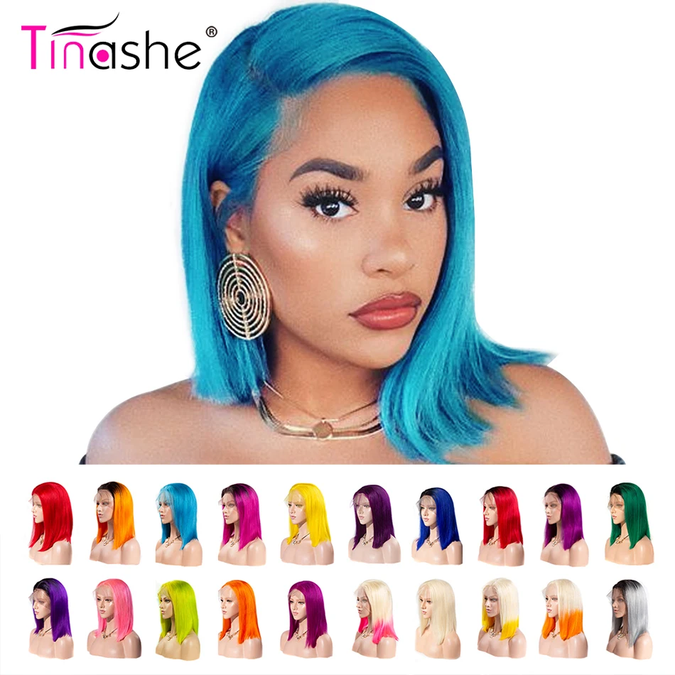 Tinashe Blue Wig Bob Lace Front Wigs Blonde Pink Red Purple Green Yellow Remy Brazilian 13x6 Straight Lace Front Human Hair Wigs
Tinashe Blue Wig Bob Lace Front Wigs Blonde Pink Red Purple Green Yellow Remy Brazilian 13x6 Straight Lace Front Human Hair Wigs