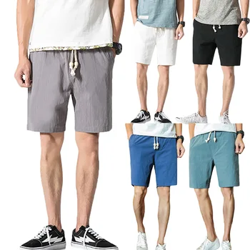 Mens Summer Shorts Cotton Linen Solid Drawstrings Waist Short Running Sports Jogging Fitness Shorts Casual Quick Dry Pants
Mens Summer Shorts Cotton Linen Solid Drawstrings Waist Short Running Sports Jogging Fitness Shorts Casual Quick Dry Pants
