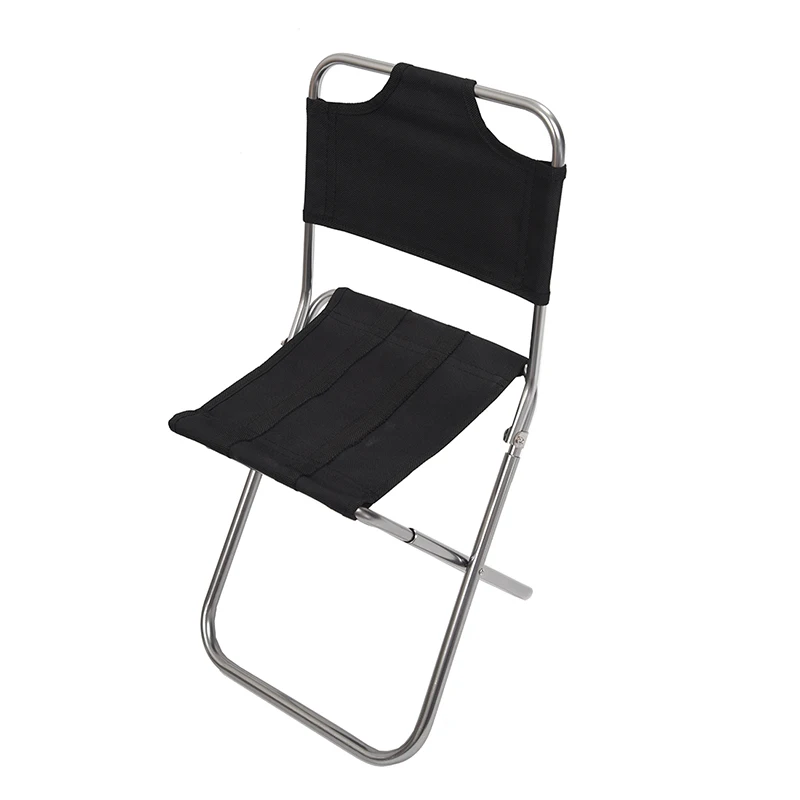 Фото Portable Folding Aluminum Oxford Cloth Chair Outdoor Fishing Camping with Backrest Carry Bag Black | Спорт и развлечения