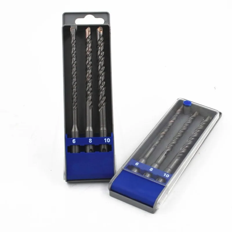 High Quality Round Handle Two Pit Two Slot Electric Hammer Bit SDS Plus 3pc Stone Concrete Wall Impact Drill
High Quality Round Handle Two Pit Two Slot Electric Hammer Bit SDS Plus 3pc Stone Concrete Wall Impact Drill