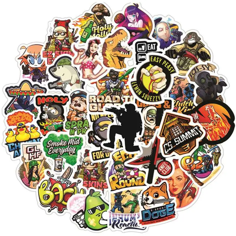 50pcs/set Brand new creative counter-strike CS game graffiti stickers Funny Waterproof Game Stickers
50pcs/set Brand new creative counter-strike CS game graffiti stickers Funny Waterproof Game Stickers