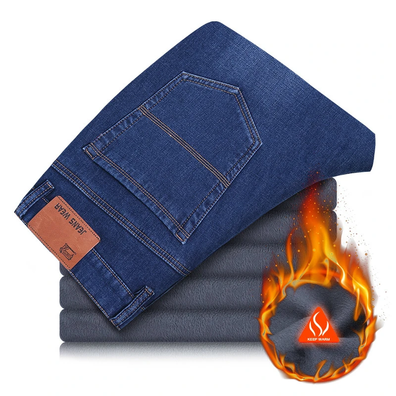 2019 Winter Men's Warm Fleece Jeans Stretch Casual Straight Thick Denim Flannel Jeans Soft Pant Trousers Plus Size 28-44
2019 Winter Men's Warm Fleece Jeans Stretch Casual Straight Thick Denim Flannel Jeans Soft Pant Trousers Plus Size 28-44