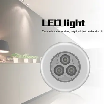 Round LED Pat Lamp 3 LEDs Touch Lamp Ceiling Wall/Cabinet Light Mini LED Night Light Battery-powered Bedside Emergency Lamp
Round LED Pat Lamp 3 LEDs Touch Lamp Ceiling Wall/Cabinet Light Mini LED Night Light Battery-powered Bedside Emergency Lamp