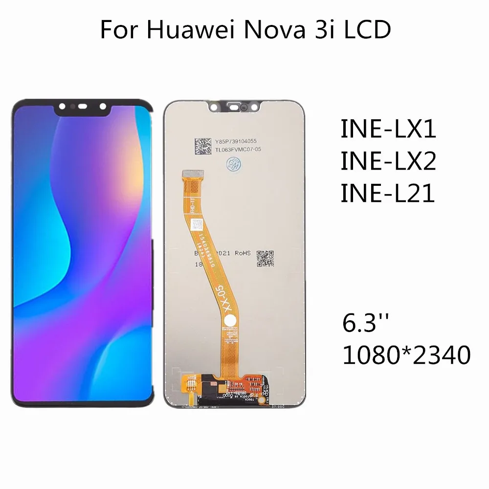 For Huawei Nova 3 LCD Display Touch Screen PAR LX1 LX9 Nova 3i LCD INE LX2 L21 Nova 3e Display ANE LX3 L23 Screen Nova3
For Huawei Nova 3 LCD Display Touch Screen PAR LX1 LX9 Nova 3i LCD INE LX2 L21 Nova 3e Display ANE LX3 L23 Screen Nova3