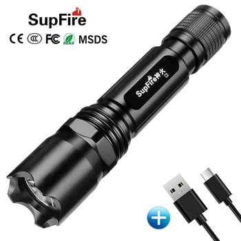 Supfire C2 Portable LED Flashlight 18650 USB Rechargeable Camping Waterproof Tactical Self defense Torch Light
Supfire C2 Portable LED Flashlight 18650 USB Rechargeable Camping Waterproof Tactical Self defense Torch Light