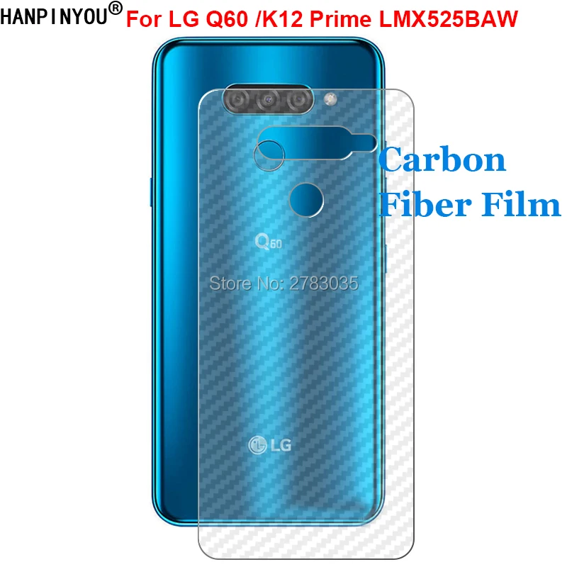 Фото For LG Q60 K12 Prime LMX525BAW 6.26" 3D Anti-fingerprint Carbon Fiber Back Skin Film Rear Screen Protector (Not Tempered Glass) |
