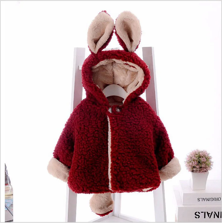 Осень зима 2019 меховое пальто для малышей с капюшоном и ушками девочек мальчиков