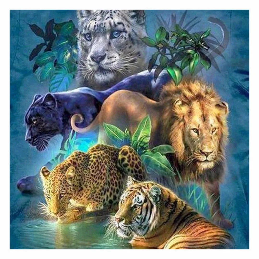 30x40cm 5D DIY Diamond Painting "Tiger Lion Leopard" 3D Embroidery Cross Stitch Rhinestone Mosaic Painting Decor
30x40cm 5D DIY Diamond Painting "Tiger Lion Leopard" 3D Embroidery Cross Stitch Rhinestone Mosaic Painting Decor