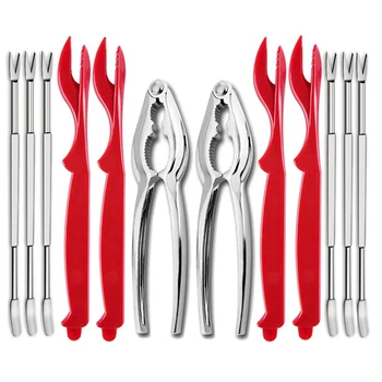 Seafood Tools Set Including 6 Forks 2 Lobster Crab Crackers and 4 Red Walnut Needle Nut Cracker Set Seafood Tool Kit Nut Cracker
Seafood Tools Set Including 6 Forks 2 Lobster Crab Crackers and 4 Red Walnut Needle Nut Cracker Set Seafood Tool Kit Nut Cracker