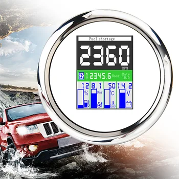 5 in 1 Multi-functional 85mm Digital Tachometer Meter Fuel Level Water Temp Gauge For Boat Oil Pressure 0~10Bar With Alarm 9-32V
5 in 1 Multi-functional 85mm Digital Tachometer Meter Fuel Level Water Temp Gauge For Boat Oil Pressure 0~10Bar With Alarm 9-32V