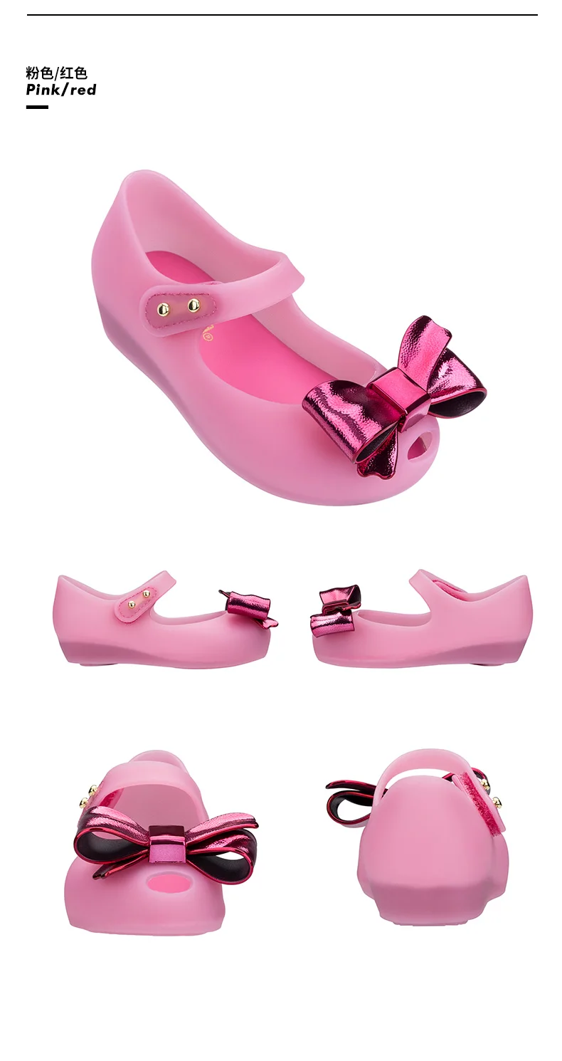 Mini Melissa Ultragirl IX 2020 Original Girl Jelly Sandals Bow Kids Sandals Children Beach Shoes Non-slip Melissa Toddler Mini Melissa Ultragirl IX 2020 Original Girl Jelly Sandals Bow Kids Sandals Children Beach Shoes Non-slip Melissa Toddler
