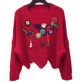 2019 Fall Women Casual O-Neck Plus Size Sweater Loose Asymmetrical Button Pullovers Long Sleeve Solid Tassel Sweater
2019 Fall Women Casual O-Neck Plus Size Sweater Loose Asymmetrical Button Pullovers Long Sleeve Solid Tassel Sweater