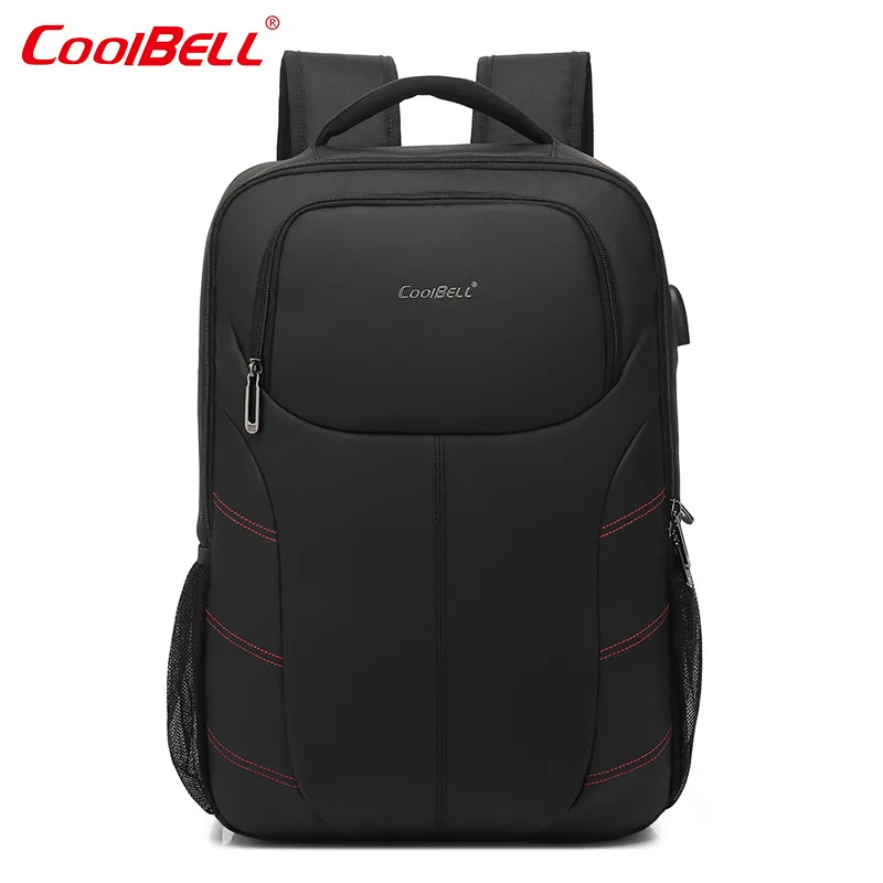 

Coolbell New Men waterproof Business Backpack Usb Black Travel Bag Rucksacks 15.6 inch Laptop Bagpack College Student Schoolbag