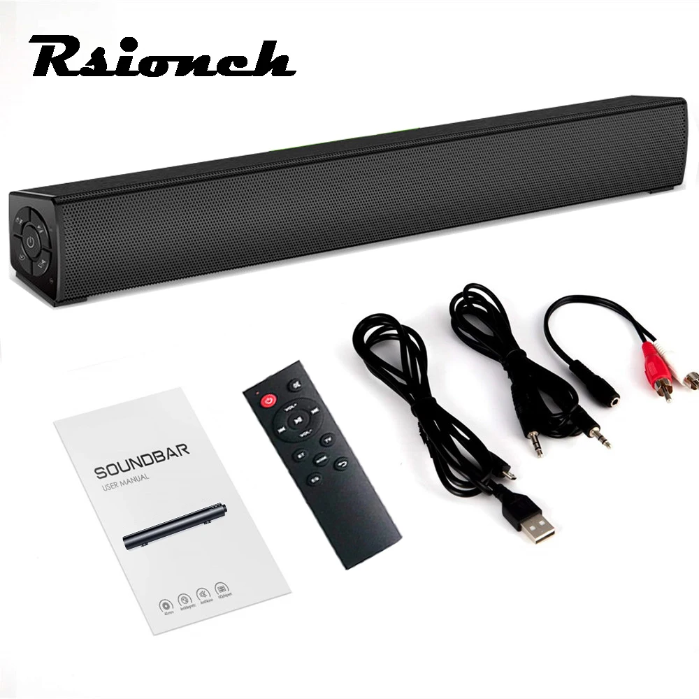 20W PC Soundbar Wired & Wireless Mini Sound Bar Rechargeable Bluetooth Speakers Portable Stereo with Remote Control Support AUX
20W PC Soundbar Wired & Wireless Mini Sound Bar Rechargeable Bluetooth Speakers Portable Stereo with Remote Control Support AUX