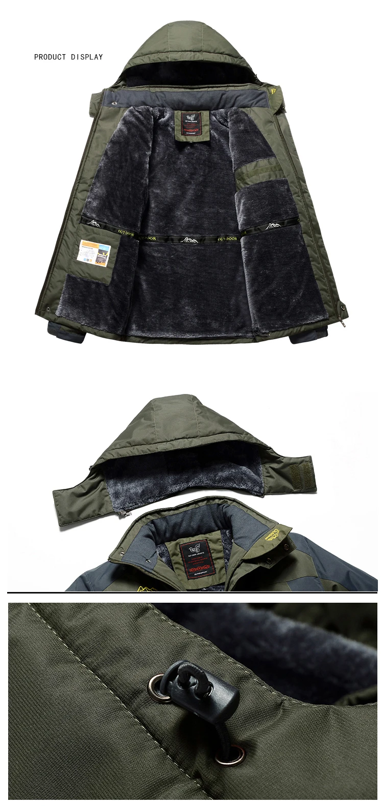 Winter Fleece Military Hiking Jackets Coat (13)