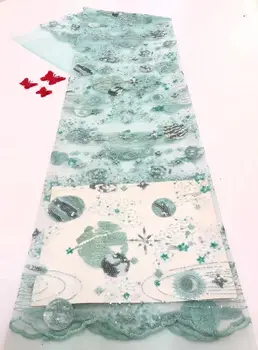 Latest French net lace fabric African net lace cloth with sequins for evening dress PAN365(5yards/lot)
Latest French net lace fabric African net lace cloth with sequins for evening dress PAN365(5yards/lot)