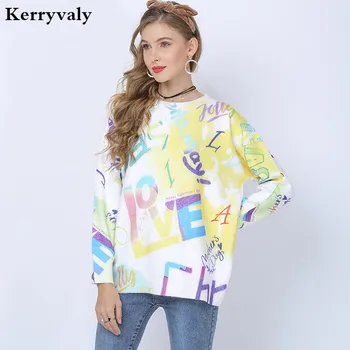 Autumn Printed Letter Pullover Sweater Large Size Tops Loose-Fit Long-sleeve Knitwear Sueter Mujer Casaco Feminino D19104
Autumn Printed Letter Pullover Sweater Large Size Tops Loose-Fit Long-sleeve Knitwear Sueter Mujer Casaco Feminino D19104