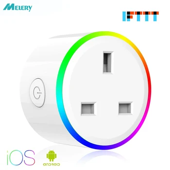 Wifi Smart Power Plug UK Socket Adapter Colorful LED Light Mini Homekit 15A Voice Control Works with Alexa Google Home IFTTT
Wifi Smart Power Plug UK Socket Adapter Colorful LED Light Mini Homekit 15A Voice Control Works with Alexa Google Home IFTTT