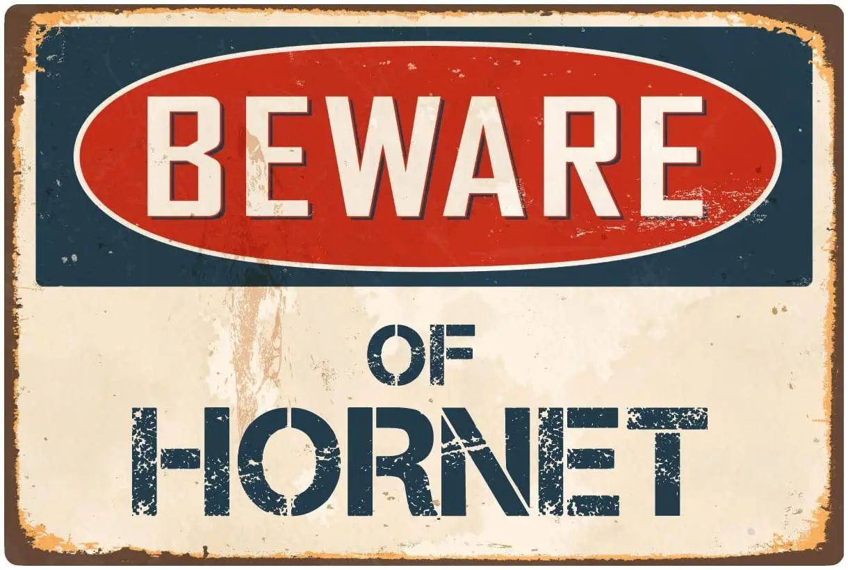 Наклейка пират остерегайтесь Hornet 8x12 винтажный Алюминиевый металлический знак в