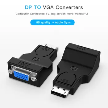 DP VGA Converter Display Port To VGA Adapter For HDTV Monitor MacBook Projector PC Male to Female Display Port Cable Cord
DP VGA Converter Display Port To VGA Adapter For HDTV Monitor MacBook Projector PC Male to Female Display Port Cable Cord