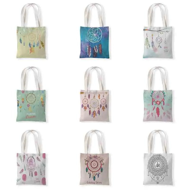 Women Bag Fashion Canvas Dream Catcher Casual Big Capacity Feather Women Vintage Shoulder Bag
Women Bag Fashion Canvas Dream Catcher Casual Big Capacity Feather Women Vintage Shoulder Bag