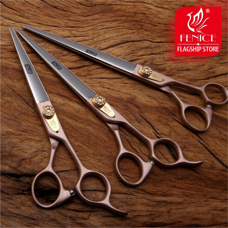 Fenice Professional Japan 440c Pet dog Grooming scissors 7.0 7.5 8.0 inch sharp cutting straight shears tijeras tesoura
Fenice Professional Japan 440c Pet dog Grooming scissors 7.0 7.5 8.0 inch sharp cutting straight shears tijeras tesoura