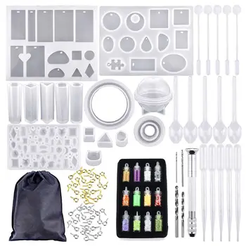 83Pcs/Set Crystal Epoxy Resin Mold Earrings Bracelet Pendant Casting Mould Handmade DIY Crafts Jewelry Making Tools
83Pcs/Set Crystal Epoxy Resin Mold Earrings Bracelet Pendant Casting Mould Handmade DIY Crafts Jewelry Making Tools