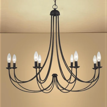 Chandelier Light Lamp LED Droplight Arcuate Modern Iron LED Chandelier for Dinning Simple Candle Iron European American Country
Chandelier Light Lamp LED Droplight Arcuate Modern Iron LED Chandelier for Dinning Simple Candle Iron European American Country