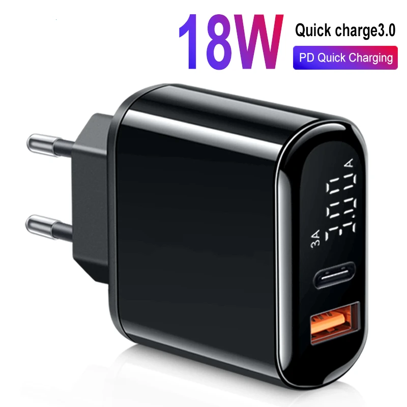 Quick Charge 3.0 USB Phone Charger For Samsung S9 QC3.0 QC C PD Fast Mobile Phone Charger For iPhone 11 Pro Max Redmi Note 8 Pro
Quick Charge 3.0 USB Phone Charger For Samsung S9 QC3.0 QC C PD Fast Mobile Phone Charger For iPhone 11 Pro Max Redmi Note 8 Pro