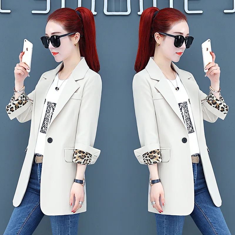 Small Suit Coat Female Spring 2019 New Style Korean-style Leopord Pattern Joint Cuff Black And White with Pattern Business Suit
Small Suit Coat Female Spring 2019 New Style Korean-style Leopord Pattern Joint Cuff Black And White with Pattern Business Suit