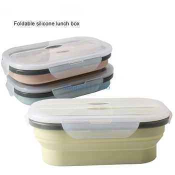 850ML Silicone Foldable Lunch Boxes with Fork Food Container Outdoor Camping Bento Box Eco-friendly Collapsible Salad Bowl
850ML Silicone Foldable Lunch Boxes with Fork Food Container Outdoor Camping Bento Box Eco-friendly Collapsible Salad Bowl