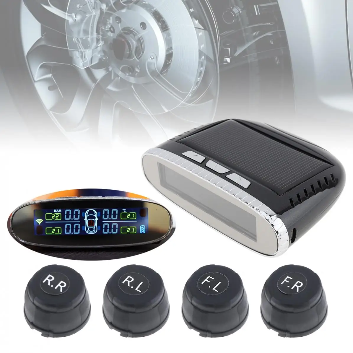 Smart Waterproof TPMS Tyre Pressure Monitoring System Solar Power Charging Digital LCD Display Auto Security Alarm Systems New
Smart Waterproof TPMS Tyre Pressure Monitoring System Solar Power Charging Digital LCD Display Auto Security Alarm Systems New