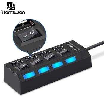 Multi USB Hub 2.0 Mini Hub USB Splitter 4 Port With ON/OFF Switches DC Power Adapter Cable Support Power High Speed PC Computer
Multi USB Hub 2.0 Mini Hub USB Splitter 4 Port With ON/OFF Switches DC Power Adapter Cable Support Power High Speed PC Computer