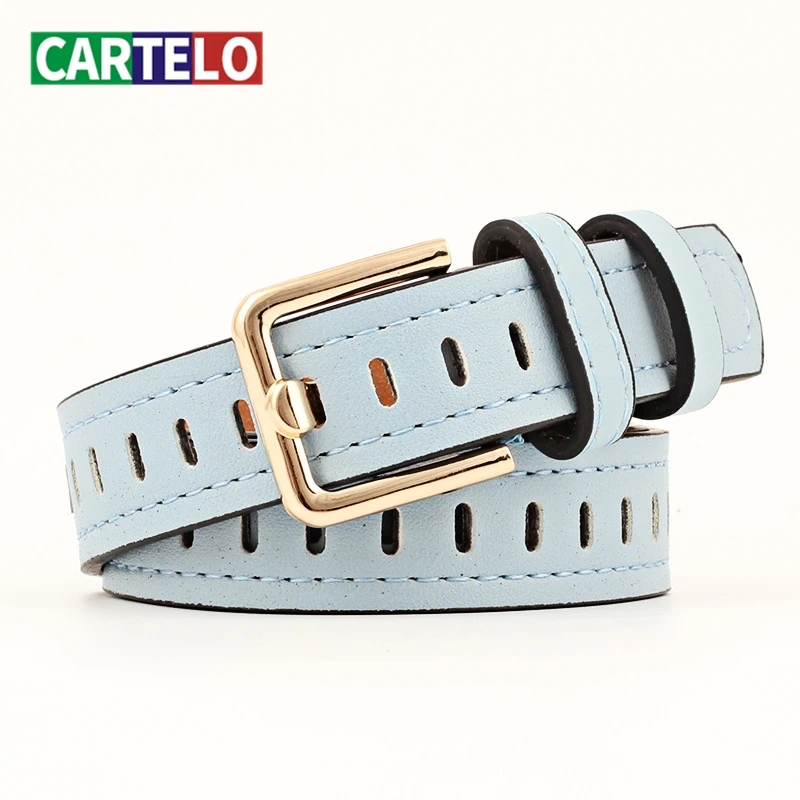 

CARTELO Jeans belt decoration elegant student retro jean new design ladies belt Personalized trouser belt with pin buckle