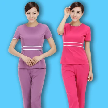 2020 short sleeve hospital uniforms women beauty salon spa clothing hotel dentist work uniform tops+pants set
2020 short sleeve hospital uniforms women beauty salon spa clothing hotel dentist work uniform tops+pants set