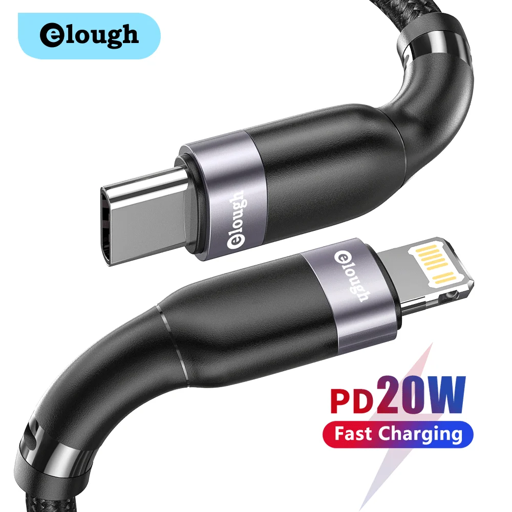 Кабель зарядный Elough с USB Type-C и Lightning 20 Вт | Мобильные телефоны аксессуары