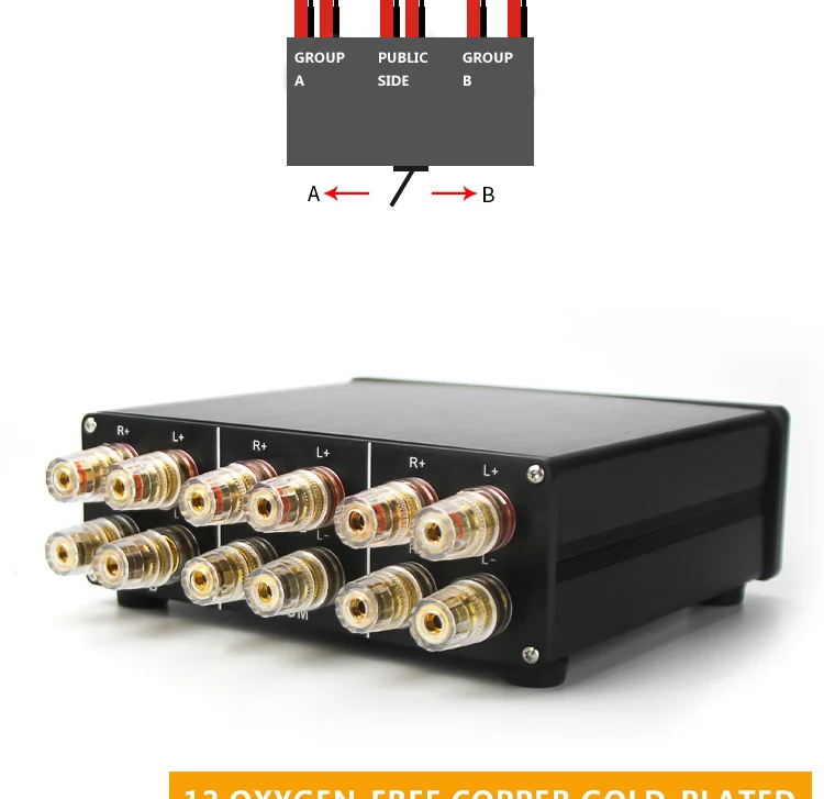 Mini Passive 2-IN-2-OUT Power Amplifier / Speaker Switcher Box Stereo Audio A/B Selector Splitte 
Mini Passive 2-IN-2-OUT Power Amplifier / Speaker Switcher Box Stereo Audio A/B Selector Splitte