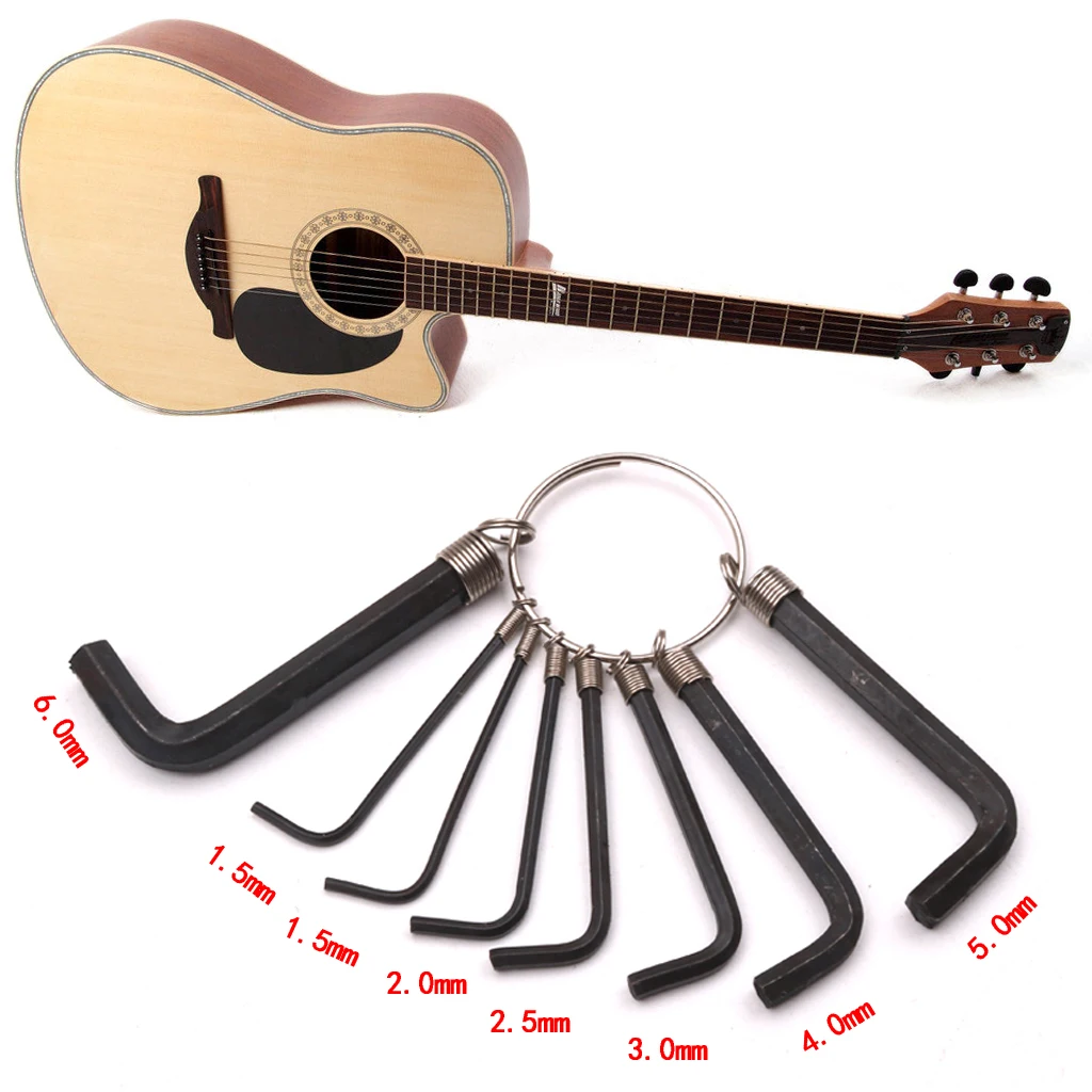 8pc Multifunctional Hexagon Wrench Hex Wrench Guitar Repair Tool 1.5/ 2.0/2.5/3.0/4.0/5.0/6.0mm Guitar Wrench Set High Strength
8pc Multifunctional Hexagon Wrench Hex Wrench Guitar Repair Tool 1.5/ 2.0/2.5/3.0/4.0/5.0/6.0mm Guitar Wrench Set High Strength
