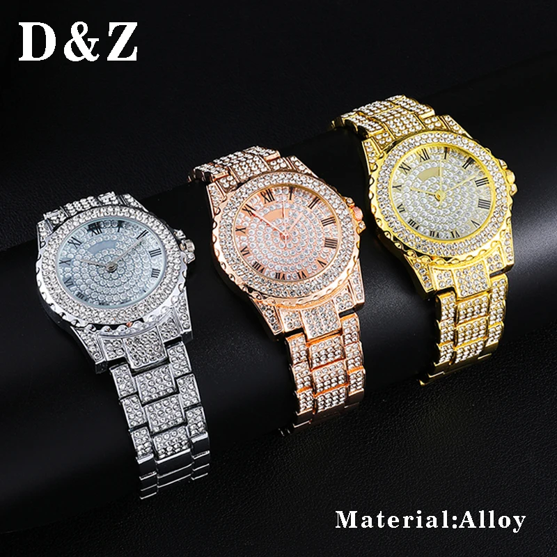 D&Z Male's Hip Hop Micro Paved CZ Brand Watch Quartz Numerals Watch For Men Hand Jewelry Accessories
D&Z Male's Hip Hop Micro Paved CZ Brand Watch Quartz Numerals Watch For Men Hand Jewelry Accessories