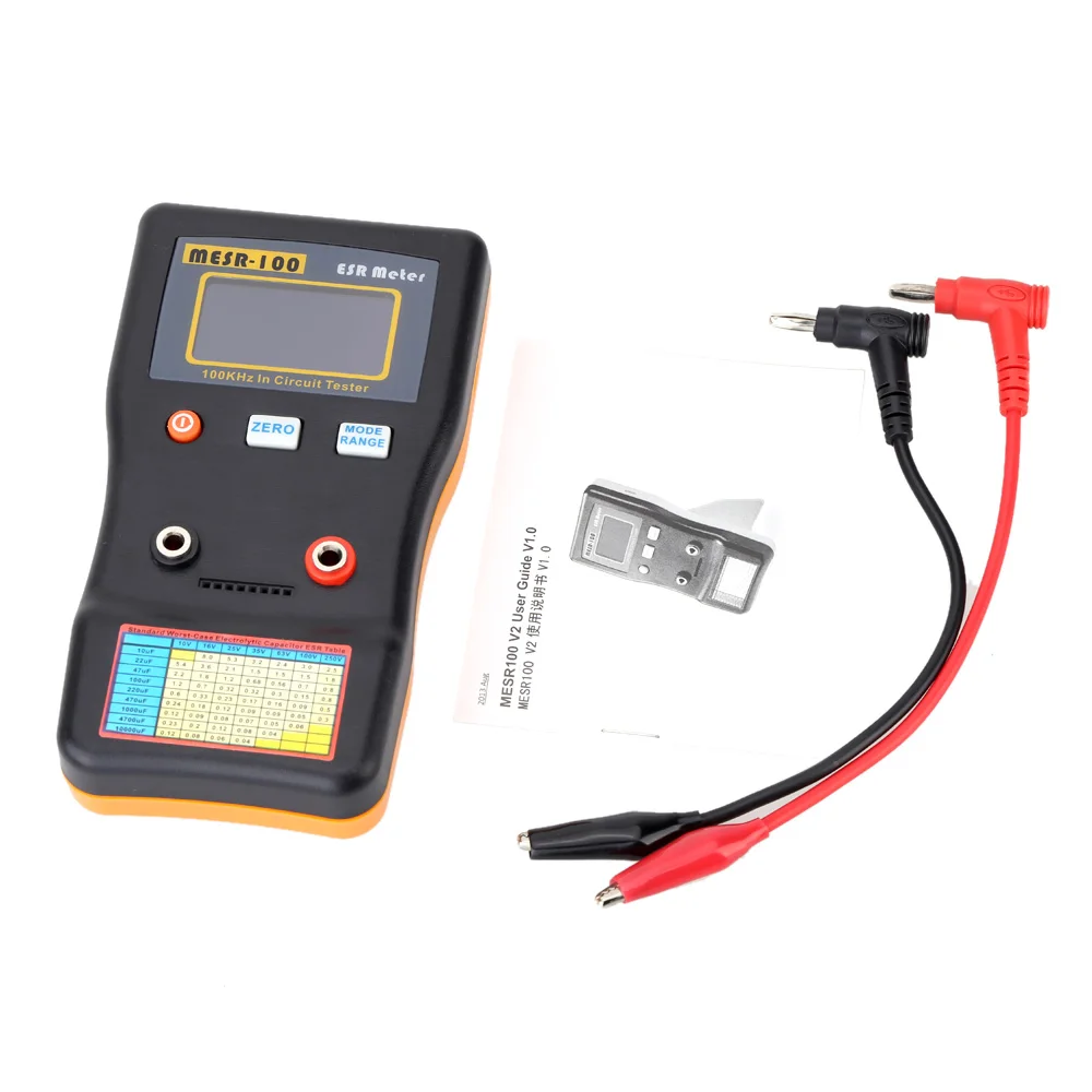 MESR-100 Capacitor Tester ESR Capacitance Meter Ohm Meter Professional Measuring Capacitance Resistance Circuit Tester lcr Meter
MESR-100 Capacitor Tester ESR Capacitance Meter Ohm Meter Professional Measuring Capacitance Resistance Circuit Tester lcr Meter