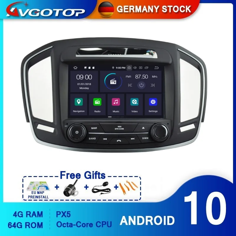 AVGOTOP Android 10 автомобильный DVD-плеер для OPEL INSIGNIA 2014 GPS Navi Carplay мультимедийный плеер |