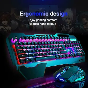 Colorful LED Backlit USB Rechargeable Wireless Gaming Keyboard and Mouse Set Professional Gamer Mouses and Keyboards Kit
Colorful LED Backlit USB Rechargeable Wireless Gaming Keyboard and Mouse Set Professional Gamer Mouses and Keyboards Kit